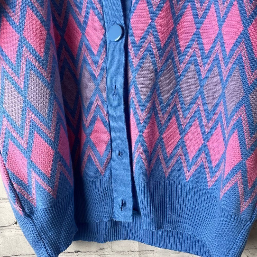 Qu Style Retro Multicolored Cardigan One Size - Picture 4 of 6